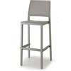 GB SHOP SRL Set 4 Sgabelli Emi H65 SCAB (Grigio chiaro)