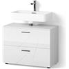 Livinity Mobile sottolavabo per bagno Ronco, Bianco lucido, 80 x 58.6 cm