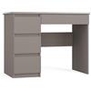 BDW Scrivania con 4 cassetti, 98 x 51 x 76 cm, modello Mijas, Scrivania funzionale per computer, laptop, facile da montare (grigio, sinistra)