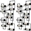 amhricho Portabottiglie Da Parete Per 10 Bottiglie Di Vino, Portabottiglie Da Parete In Metallo, Assemblabile Con Portabottiglie Da Appendere, Adatto A Dispensa Da Cucina, Cantina Da Bar ( Color : Black , Size