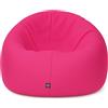 PATCH HOME Patchhome - Pouf 2 in 1, cuscino da pavimento, poltrona a sacco da gaming, per adulti e bambini, con imbottitura (Ø 145 cm, fucsia)