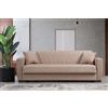 Domo Mea Divano Letto New York 3 Posti Beige Chiaro 210x75x80 cm