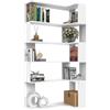 CHOWGOLI Libreria angolare a forma di L con 5 ripiani, scaffale angolare grande aperto, libreria ad angolo bianco, libreria angolare per camera da letto, soggiorno, studio, 90 x 48 x 169 cm