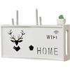Whychstore Scatola portaoggetti WiFi per decorazione da parete, set top box TV wireless WiFi, ripiano per router, rack router wireless, soggiorno, scatola portaoggetti WiFi a parete (A)