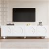 MSMOK 180,5 x 38 x 50 cm (lunghezza x larghezza x altezza). Mobile TV bianco moderno, supporto, pannello, supporto TV inferiore. Design unico.