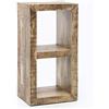 FineBuy Scaffale Legno Massiccio Mango 45x90x35 cm con Due vani portaoggetti | Ripiano in Legno in Stile Rustico | Scaffale in Piedi libreria Marrone