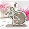 Doni Bomboniere Comunione 5PZ Orologio da Tavolo con Ballerina Danza Tempo Moderna Originale Utile Cresima Saggi Compleanno Pensionamento Economico Bambina Insegnante Ragazza Idee Regalo Complete