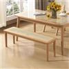 BAYTEWJX Panca da Pranzo in Legno Rattan Sgabello per Interni Tavolo da Pranzo a 2 Posti e Sedie per Cucina Soggiorno Entrata Camera da Letto.(Original wood,80x30x45cm)