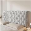 YUEZHONG Copri Testiera Letto In Velluto For Letto Matrimoniale Queen Size, Copri Testiera Letto Trapuntata Imbottita E Spessa, Antipolvere, Decorazione For Camera Da Letto(Light Gray,160x70cm/63x27.6in)