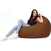chilly pilley Pouf A Sacco Con Riempimento Di Perline In Eps Pouf Gigante A Sacco Per Interni Ed Esterni Multifunzionale Impermeabilie Per Bambini E Adulti Molti Colori (Marrone,