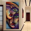 Janktie Diamond Painting Kit Completo Drill,Kit Pittura Diamante 5D Fai da Te,DIY Strass Ricamo a Punto Croce Artigianato,Passatempo per Adulti Quadri con Perline Decor Fronte Astratto della Donna 80x160cm