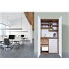 respekta Cucina per ufficio, mini cucina singola, rovere bianco, 104 cm