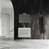Kiamami Valentina - Mobile bagno sospeso 2 cassetti bianco lucido cannettato Cortina