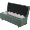 WYLEBER Copri Pouf Contenitore Elasticizzati,Copri Pouf Contenitore Rettangolare 2 Pezzi,Fondo Elastico Antiscivolo,Protezioni per Mobili in Tessuto Morbido(Gray-Green,XL)