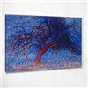 CheQuadro! Avond (Sera) Albero Rosso Mondrian Piet Quadro Stampa su Tela PMO2, 100x70 cm