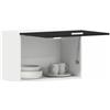 vidaXL Armadio pensile Lyon Rovere Nero 60 x 31 x 40 cm, Armadio da cucina moderno, design rettangolare, ampio spazio, materiali resistenti, stile contemporaneo, per l'organizzazione in
