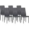 Albatros International Gmbh Albatros 3100 Diamond-6 Sedie Per Sala Da Pranzo, Certificazione Sgs, Colore: Grigio, Finta Pelle, 6 Stühle
