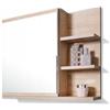 FreshYou Mobiletto a specchio 60x50 sonoma, per il bagno con mensole, specchio da bagno, mobiletto sospeso - da parete - Destra