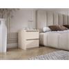 3E 3xE living.com Comodino da appoggio con due cassetti - 45 × 36 × 36 cm - colore: Cachemire