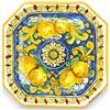 SICILIA BEDDA CAPACI Piatto Ottagonale Ceramica Caltagirone, con Diverse opzioni Decoro - h 27 x 27 cm ca. (1Unità) MD1 - Decoro 3