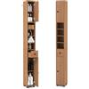 GIANTEX Armadio Alto da Bagno a Colonna Stretto, con 2 Ante, 1 Cassetto e 4 Ripiani Aperti Regolabili, Mobile Multiuso 20 x 20 x 180 cm, Ideale per Bagno, Soggiorno e Camera da Letto
