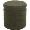 sweeek Pouf Contenitore in Bouclé Verde Kaki - 37x37x40 cm