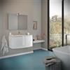 Kiamami Valentina - Mobile bagno 80 cm con frontale curvo e due ante bianco lucido | Garda