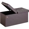 Casaria® Cassapanca Contenitore con Coperchio Pieghevole 80x40x40cm Pouf 131 L Scatola Portaoggetti Panca Box Salvaspazio Sedile Poggiapiedi