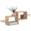 KUBUTKU Mensola da parete 35 x 95 x 18 cm, design Mordern per soggiorno, camera da letto, ufficio e cucina (faggio)