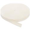 QUARKZMAN Nastri in Sbieco Twill, 41M x 20mm Nastro di Cotone in Tessuto Rotolo Nastro a Spina di Pesce Fettuccia per Abbigliamento Accessori Borse Cucito Fai da Te Rilegature, Bianco Beige