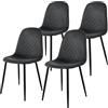 ML DESIGN modern living ML-Design Set di 4 Sedie per Sala da Pranzo Rivestimento in Velluto Antracite Poltroncine da Cucina con Schienale e Gambe in Metallo Seduta Ergonomica Sedia per Soggiorno Salotto