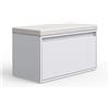 Vicco Panca scarpiera da ingresso Iker, Bianco, 80 x 45 cm