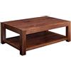 MASSIVMOEBEL24.DE Oxford #318 Tavolino da Salotto in Legno di Acacia - Laccato/Nougat 120x75x45