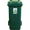 COSE DA CASA Bidone per la raccolta differenziata grande 240 lt condominio hotel ristoranti certificato UNI EN 840 per rifiuti e riciclo (VERDE)