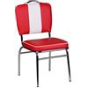 FineBuy Sedie Cucina Rosso/Bianco Moderne Stile Americano Sedia per Sala da Pranzo | Design Moderno Sedie Ecopelle Imbottita