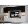 Furnitech AN294 Pareti attrezate, Soggiorno moderno, Set mobile TV, Armadio moderno, Pensile … (Led RGB (16 colori), AN294-18BW-HG4)