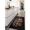 Nazar Tappeto da cucina lavabile in lavatrice, Kitchen, tappeto passaggio, tappeto bagno, tappeto corridoio (8171 nero, 70x180 cm)