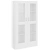 vidaXL Armadietto con Vetrina Bianco 82,5x30,5x150cm Legno Multistrato