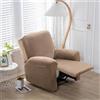 Hearda Copripoltrona Relax Reclinabile, Velluto Fodere Poltrona Relax Elasticizzato Copripoltrona 1 Posto con Tasca Copripoltrona Reclinabile Fodere per Poltrone (Cammello)