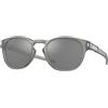 Oakley Men's OO9349 Latch Asian Fit Round Sunglasses, Matte Grey Ink/Prizm Black, 53 mm