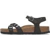 Birkenstock 1029526 Kumba SFB Black Sandali per Donna in Pelle Tripla fibietta (Taglia 39)
