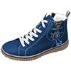 Xmiral Stivaletti Stivali Sneakers Donna Calda Taglie Forti Scarpe Basse Casual con Zeppa Stivali Corti alla Caviglia (41,Blu)