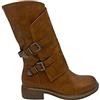 STILL Stivale Donna Scarpe Stivaletto con Fibbia Laterale Zip Cerniera Biker Motociclista Stivali Inverno Nuovi 41 Beige Camel