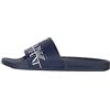 Emporio Armani Ciabatte uomo fascia slide mare piscina beachwear articolo XVPS02 XN126 SHOES BEACHWEAR MADE IN ITALY, 00001 Bianco - White, EU 44 - UK 9.5 - USA 10 - CN 282/95