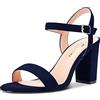 Castamere Donna Chunky Blocco Alto High Tacco Heel Cinturino alla Caviglia Sandali Aperte sulla Punta Fibbia da Matrimonio Ufficio Dress 8.5 CM Heels Rosso Scamosciato 39 EU