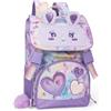 Franco Cosimo Panini MOFU MOFU - Zaino Scuola Ufficiale Mofu Mofu, Zaino Bambina con 2 Ampi Spazi Centrali, Tasche Frontali e Laterali, Spallacci Regolabili e Imbottiti, Schienale Imbottito, 29x41Hx13,5 cm, Lilla