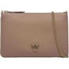Pinko Flat Classic Vitello Seta, Borsa Donna, Z99q_nero-antique Gold, Taglia unica