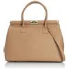 Chicca Borse Borsa a mano bauletto da donna con tracolla in pelle trama dollaro 35 x 28 x 16 cm - Mod. Matilde