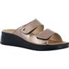 GRÜNLAND il benessere è naturale CE0462 GRUNLAND DIDA Ciabatta Confort A Doppio Strappo col Bronzo Plantare Estraibile Bronzo 40