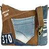 Sunsa - a tracolla da donna in tela con jeans, design vintage, per adolescenti, pratica, borsa a tracolla, borsa da donna,borsa a tracolla